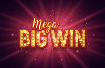 Mega Big Win written in the middle